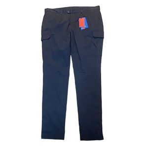 NEW ZNT18 Mens Milio Modern Cropped Hemmed Chino CARGO Pants Navy Blue 40x34